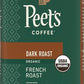 Peet's Coffee, USDA Organic Dark Roast Ground Coffee - French Roast 36 Ounces (2 Bags of 18 Ounces)