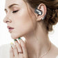 Open Ear Clip Wireless Earbuds Bone Conduction Headphones, Bluetooth 5.4, Open Ear Design, Built-in Mic, IPX7 Waterproof, LED Display Charging Case,Ear Hooks Ear Buds,Design for Running Fitness
