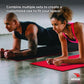 Norsk Reversible Gym Exercise Mats 3/4" Thick EVA Interlocking Foam Tiles, Perfect Home Gym Flooring, 32 Tiles & 64 Trim Pieces, 128 Sq. Ft. Reversible, Red/Black