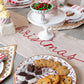 Red Toile Pedestal Ceramic Candy Dish
