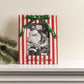 Christmas Bow Santa & Me Red & White Stripe Ceramic Photo Frame
