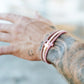 Rosewood Clay Infinity Cross Silicone Bracelet Set