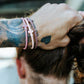 Rosewood Clay Infinity Cross Silicone Bracelet Set