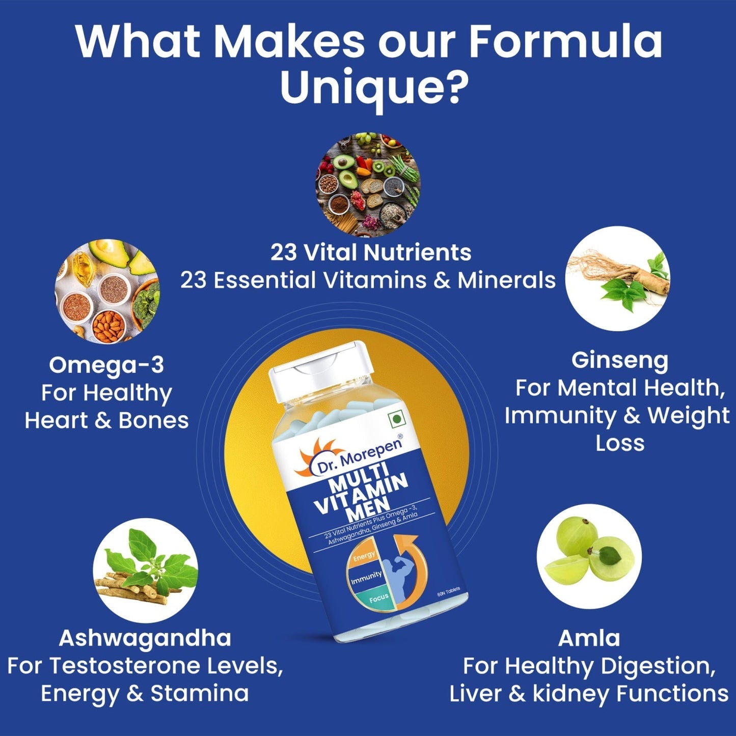 Dr Morpen Gokshura And Multivitamin Men- Improves Desire And Drive/Boost Immunity