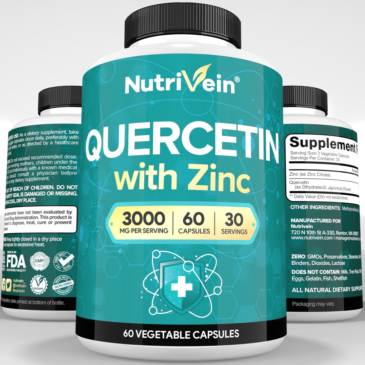 Nutrivein Zinc Quercetin Combined Supplement