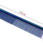 ZoCr Stainless Steel Pet Comb for Dogs Cats, Pet Grooming Comb with Different Spaced Rounded Teeth (Blue)