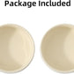 Ceramic Set of 2 Dog Bowls, Food and Water Bowls for Dogs, Puppy, 2pcs Pet Dishes(6inch, 2 x Beige Bowls)