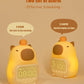 Capybara Alarm Clock with Night Light for Kids, Cute Toddler Alarm Clocks for Bedrooms Ok to Wake Clocks for Girls and Boys, Rechargeable Silicone Animal Tabletop Lamp for Kid