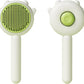 Pet Grooming Brush - Cat & Dog Fur Remover, Massage Brush for Long & Short Hair Pets, Removes Loose Fur & Hair (Green)