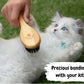Premium Bamboo Cat Grooming Kit: Cat Brushes for Indoor Cats, Kitten Brush, and Dematting Comb for Long Haired Cats | Bamboo Grooming Supplies with kitten brush