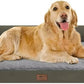 Large Dog Bed Orthopedic Washable - Beds Bolster Pet - XL Large Big Dogs - Memory Foam - Couch Sofa Bed- Waterproof with Removable Cover - Dark Green Dog Bed