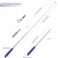 Cat Toy Wand, Interactive Feather Teaser Cat Toys Set, Retractable Cat Fishing Rod with 5pcs Refills (Purple)