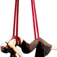 8.2ft 2.5m Aerial Straps Ropes Yoga Aerial Acrobatics Body Aerial Loop Trapeze Circus Apparatuses Equipment Three-Layer Straps 1 pairs