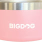 BigDog Dog Bowls, Dog Bowls for Large Dogs, Stainless Steel Dog Bowls, No Spill Dog Bowls, Dog Food and Water Bowl (100 Ounce, Pink)