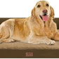 Large Dog Bed Orthopedic Washable: Extra Brown XL XLarge Big Dog Bed with Washable Bolster & Memory Foam Couch Sofa - Waterproof with Removable Cover