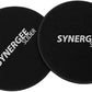 Synergee Core Sliders. Dual Sided Use on Carpet or Hardwood Floors. Abdominal Exercise Equipment