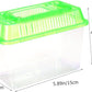 STOBOK 4pcs Mini Portable Fish Tank Animals for Mini Turtles Plastic Terrarium Single Fish Aquarium Reptile Terrarium Habitat Aquarium Breeding Tank Turtle Feeding Box Turtle Holder