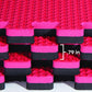 Norsk Reversible Gym Exercise Mats 3/4" Thick EVA Interlocking Foam Tiles, Perfect Home Gym Flooring, 32 Tiles & 64 Trim Pieces, 128 Sq. Ft. Reversible, Red/Black