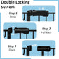 TSAYAWA Walk Through Baby Gate with Door, 52.76~62.2 Inch Wide Presure Mounted No Drill Metal Auto Close Child Gate for Stair Doorway - Indoor Outdoor Safty Gate for Toddler Dog Doggie, Black