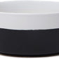 Waggo Dipper Ceramic Dog Bowl for Small and Large Breeds - Heavyweight and Durable Pet Food and Water Dish Crock, Dishwasher Safe, Modern (Black, Medium)