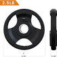 SPART Weight Plate 2-Inch Rubber Coated Olympic Grip Plate for Barbell,Solid Cast Iron Weight Plates in Pairs or Single for Strength Training,Weightlifting,Crossfit,Home Gym(5LB/10LB/25LB/35LB/45LB)