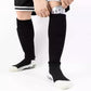 2 Set Anti-Slip Grip Soccer Socks with Shin Guard Sleeves, Sports Athletic Socks for Men Women