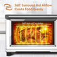 Nuwave Bravo Air Fryer Toaster Smart Oven, 12-in-1 Countertop Convection, 30-QT XL Capacity, 50°-500°F Temperature Controls, Top and Bottom Heater Adjustments 0%-100%, Brushed Stainless Steel Look