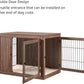 unipaws 38.5 Inch Furniture Style Dog Crate for Medium Large Dogs, Indoor Aesthetic Dog Stuff Kennel, Modern Decorative Wood Wire Cage, Pretty Cute End Side Table Nightstand, Walnut