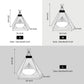 Pet Teepee Tent for Dogs & Cats Dog Bed with Thick Cushion Puppies Play House Removable and Washable 20x20x24Inch