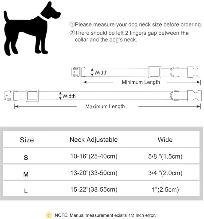PET ARTIST Dog Collars for Small Dogs, Soft Padded Premium Nylon Dog Collar with Quick Release Metal Buckle, Durable & Adjustable Pet Collars for Boy Gifts, Blue, S (Fit 10-16")
