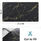 AMOAMI Coffee Mat Hide Stain Rubber Backed Absorbent Dish Drying Mat for Kitchen Counter-Coffee Bar Accessories, Black & Gold, 17"X31.5"