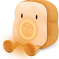 QANYI Plush Toy Night Light Alarm Clock for Kids, Multiin-one Cozy Toast Plushies Bed Clock with Dual Alarm and Snooze, Dimmable Bed Lamp Birthday Gifts Ideal for Children Teens Girls Boys Women