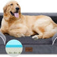 Comfort Expression Cooling Dog Bed, Memory Foam Orthopedic Dogs Beds for Extra Large Dogs, XL Dog Bed with Removable Cover, Waterproof Pet Beds Large with Bolster(X-Large,Leaden Grey)