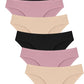 FINETOO 6 Pack Women’s Seamless Hipster Underwear No Show Panties Invisibles Briefs Soft Stretch Bikini Underwears XS-XL