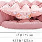 2 in 1 Cat Tunnel Bed Tube with Cushion and Plush Ball Toy Playground Crinkle Collapsible for Large Cats Kittens Kitty Puppy Small Dog Foldable Soft Pet Play Bed Indoor Outdoor- Pink Cat Tunnel Bed