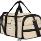 Pet Carrier Bag, Foldable Cat Bag Airline Approved, Soft-Sided Cat Travel Bag, Washable Dog Carrier Privacy Protection for Home Outdoor Travel(S, Brown)