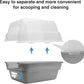 Petfamily Cat Litter Box, Large Foldable Jumbo Hooded with Transparent Lid,Grey