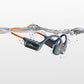 IHAO Swimming Headphones True Bone Conduction Open Ear Headset MP3 Player Built-in 32G Memory IP68 Underwater Waterproof Stereo Bluetooth Earphone for Driving Bicycling Running Skiing-Grey