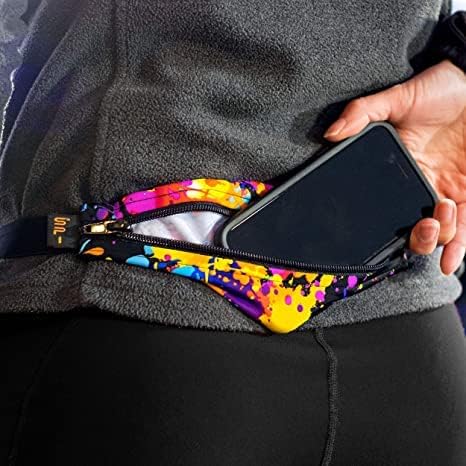 SPIbelt Running Belt for Women Men, Phone Holder for Running, Running Fanny Pack, Holder for Phone, Running Waist Pack, Adjustable Waist, [Fits All Phones]. Anthracite with Black Zipper