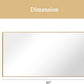 27x40 Inch Orange Gold Bathroom Mirror for Wall, Aluminum Frame Rectangle Rectangular Vanity Mirror, Modern Large for Bedroom, Living Room, Horizontal or Vertical