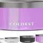 Coldest Dog Bowl - Anti Rust Metal, Non Slip, 3 Layers Insulated Stainless Steel Dog Bowls - Spill Proof & Heavy Duty - Water Bowl for Dogs, Cats, Dish Washer Safe (100 oz, Saturns Purple Glitter)