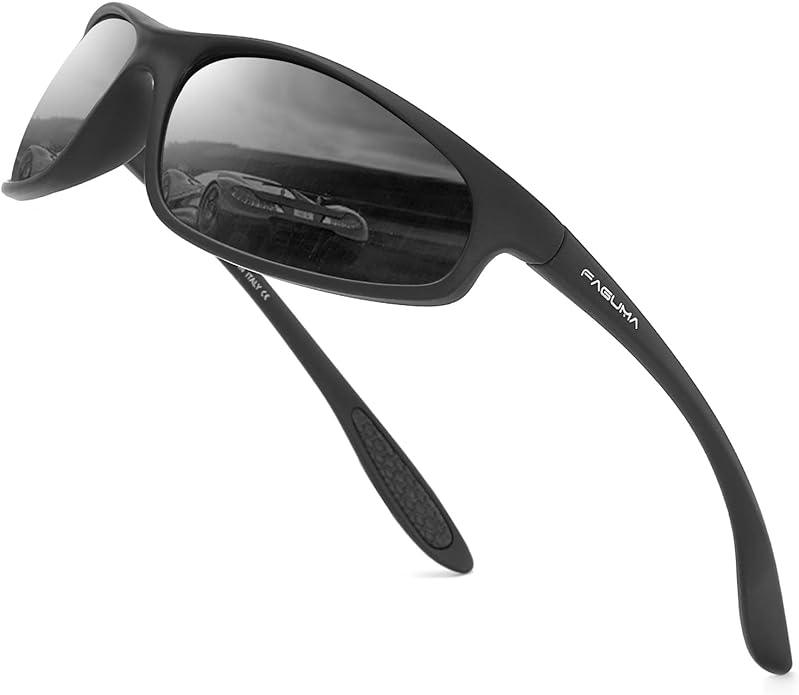 FAGUMA Polarized Sports Sunglasses For Men Cycling Driving Fishing UV400 Protection
