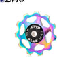 ZTTO Guide Pulley Bike Rear Derailleur Pulley Wheels, Colorful Aluminum Alloy 11T 13T CNC Road Bike Guide Roller Bicycle Derailleur 4mm 5mm 6mm for MTB, Road Bike