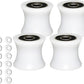 Total Trainer Rollers/Wheels of 4 for Models DLX, DLX II, DLX III, Adv DLX, Pilates, Pilates Pro 2500, 3000, 4000，570, 2000 （White）