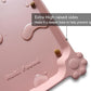 Hoki Found L Silicone Non Slip Pet Food Mats - Placemat for Dog Cat - Waterproof Dog Cat Food Mats - Carpet Friendly - Neutral Pink