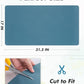 AMOAMI-Coffee Mat Hide Stain Rubber Backed Absorbent Dish Drying Mat for Kitchen Counter-Coffee Bar Accessories Fit Under Maker Machine Pot Espresso Machine Dish Rack Blue