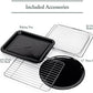 Café Couture Oven with 14 essential cooking modes, including Air Fry, CrispFinish, Bake, Broil, Roast, Toast, Pizza, WiFi & Smart Connected, Voice Control, Countertop Small Appliances, Matte White