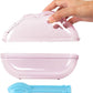 BUCATSTATE Hamster Dust Bath Container Hamster Sand Bath Kit Small Animal Toilet Cage Accessories for Gerbil, Syrian Hamster, Mouse, Rat (Pink, Medium)