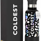 Coldest Insulated Water Bottle with Straw Lid - Stainless Steel Metal Insulated Bottle for Men & Women (Moonlight Leopard, 21 oz)