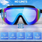 Swim Goggles, Frameless Wide View Swimming Goggles, Anti-Fog Anti-UV No Leaking Pool Goggles for Men Women Adult